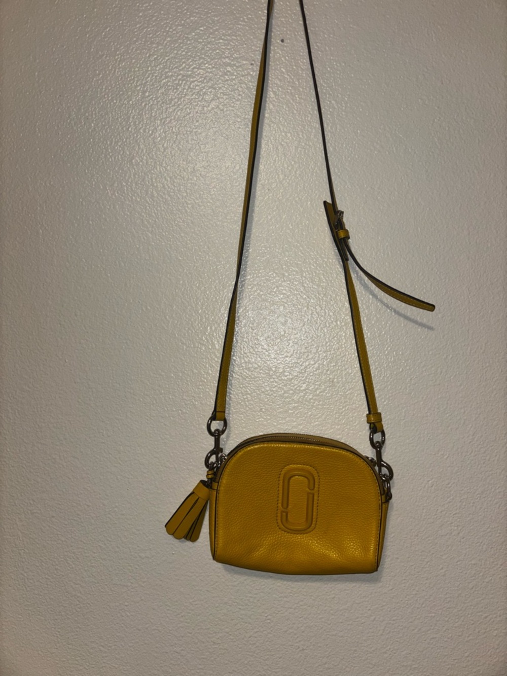 Marc Jacobs The Shutter Crossbody Bag Yellow Leather Silver Hardware - Picture 9 of 9